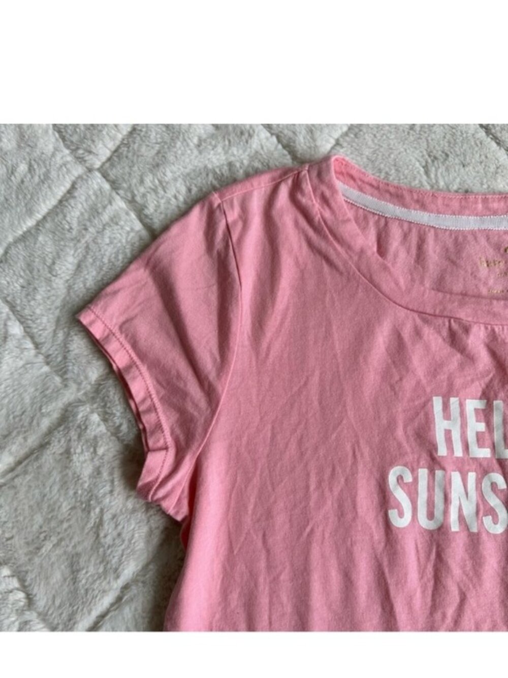 Kate Spade | Pink "Hello Sunshine" Short Sleeve Sleep Tee | Size Small - Picture 4 of 10